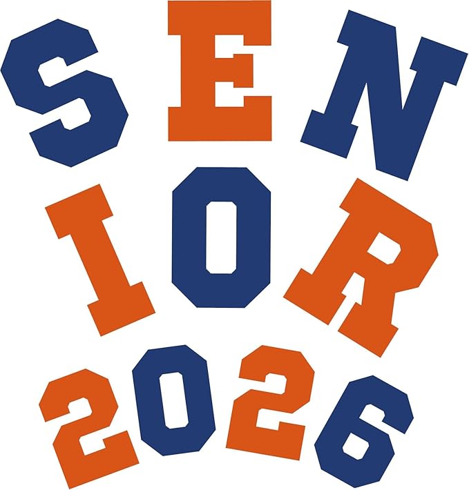4" Custom Iron-On Letters for Senior Jeans – Personalize Denim, Jackets & More!