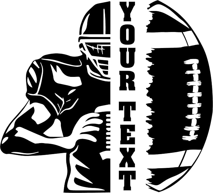 Custom Football Name Iron-On Patches – Personalized Player Decals for Jerseys, Shirts & Backpacks