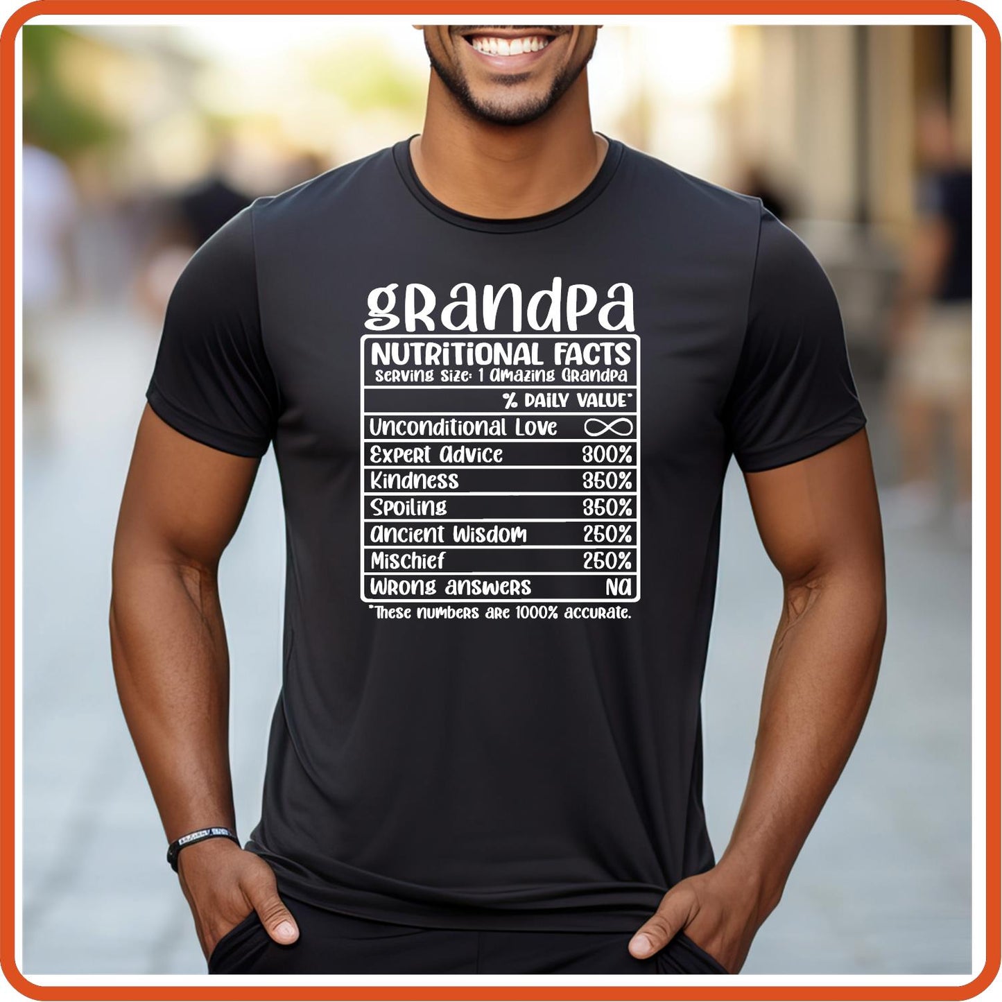 Grandpa Nutritional Facts | Family Shirts | T-Shirts by SEC Apparel
