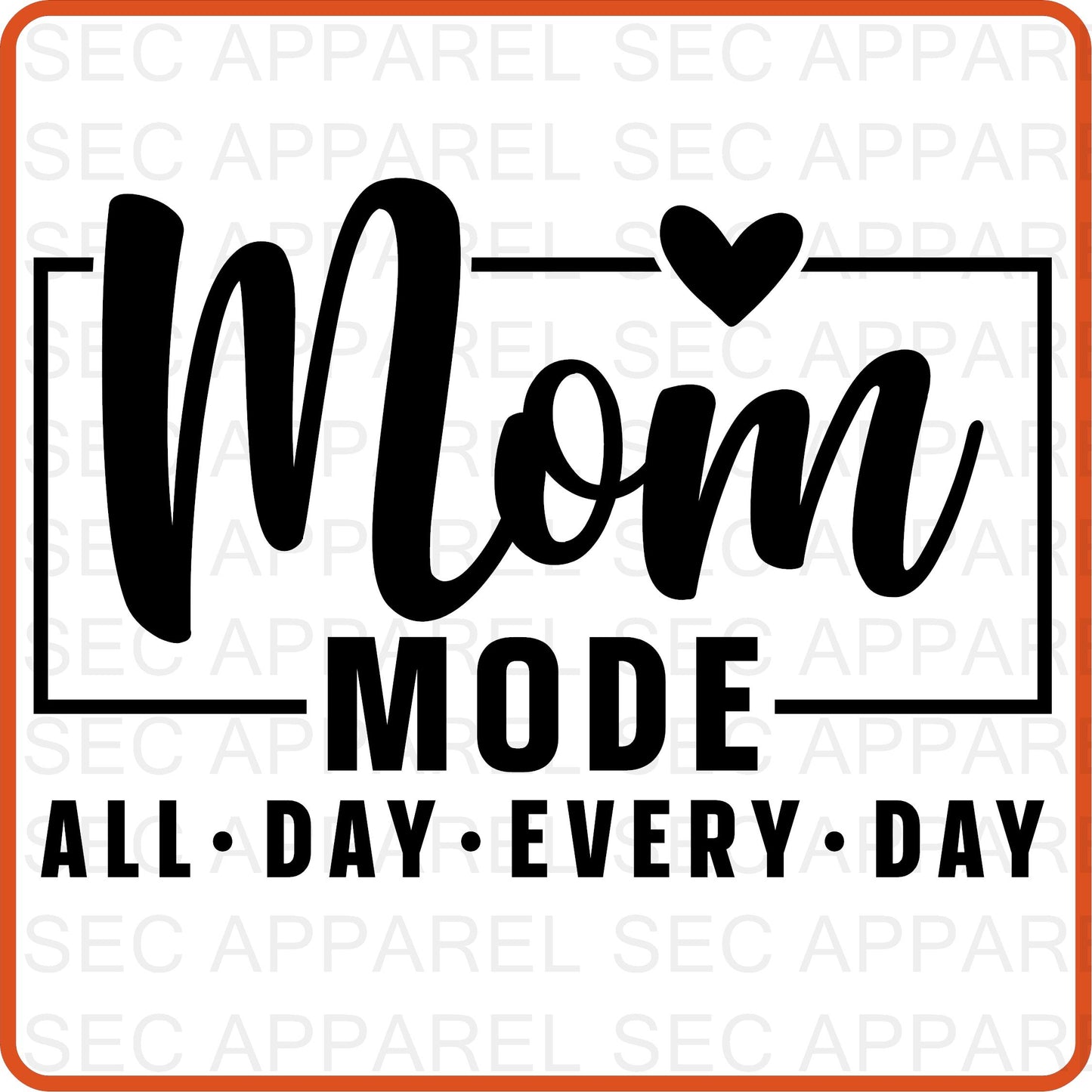 Mother's Day Iron On Decals Patches transfers vinyl for shirts, clothing | SEC Apparel | Mom Mode