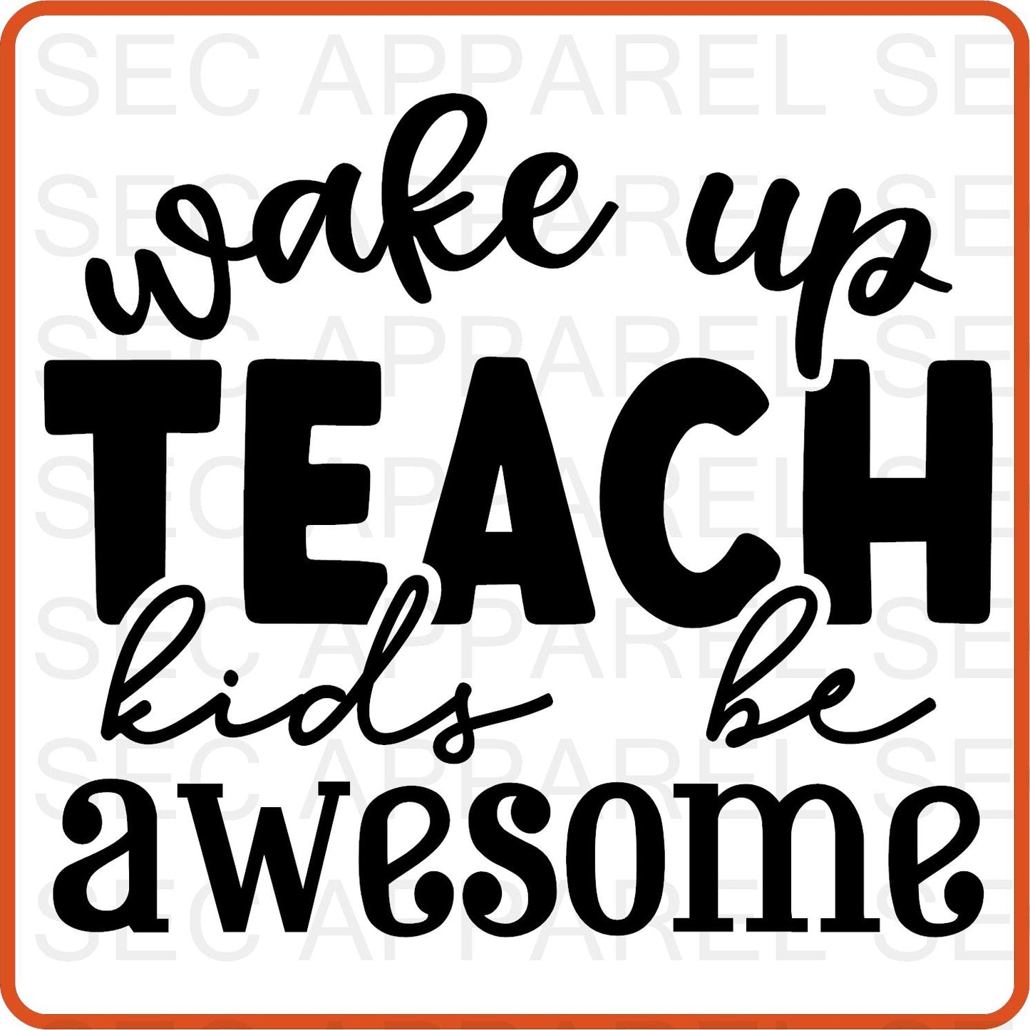 Teacher Iron On Decals Patches transfers vinyl for shirts, clothing | Professional| Wake Up Teach