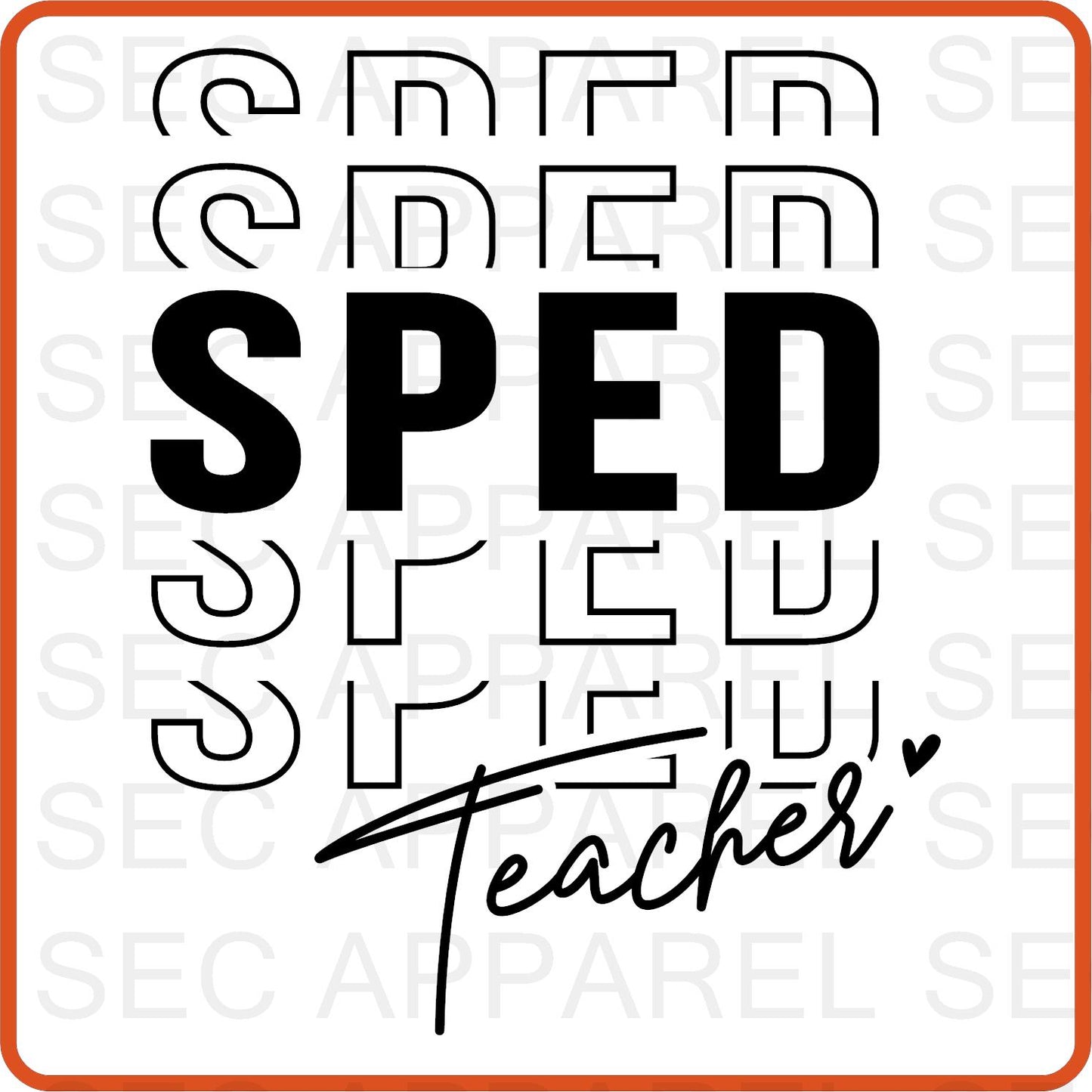 Teacher Iron On Decals Patches transfers vinyl for shirts, clothing | Professional| SPED