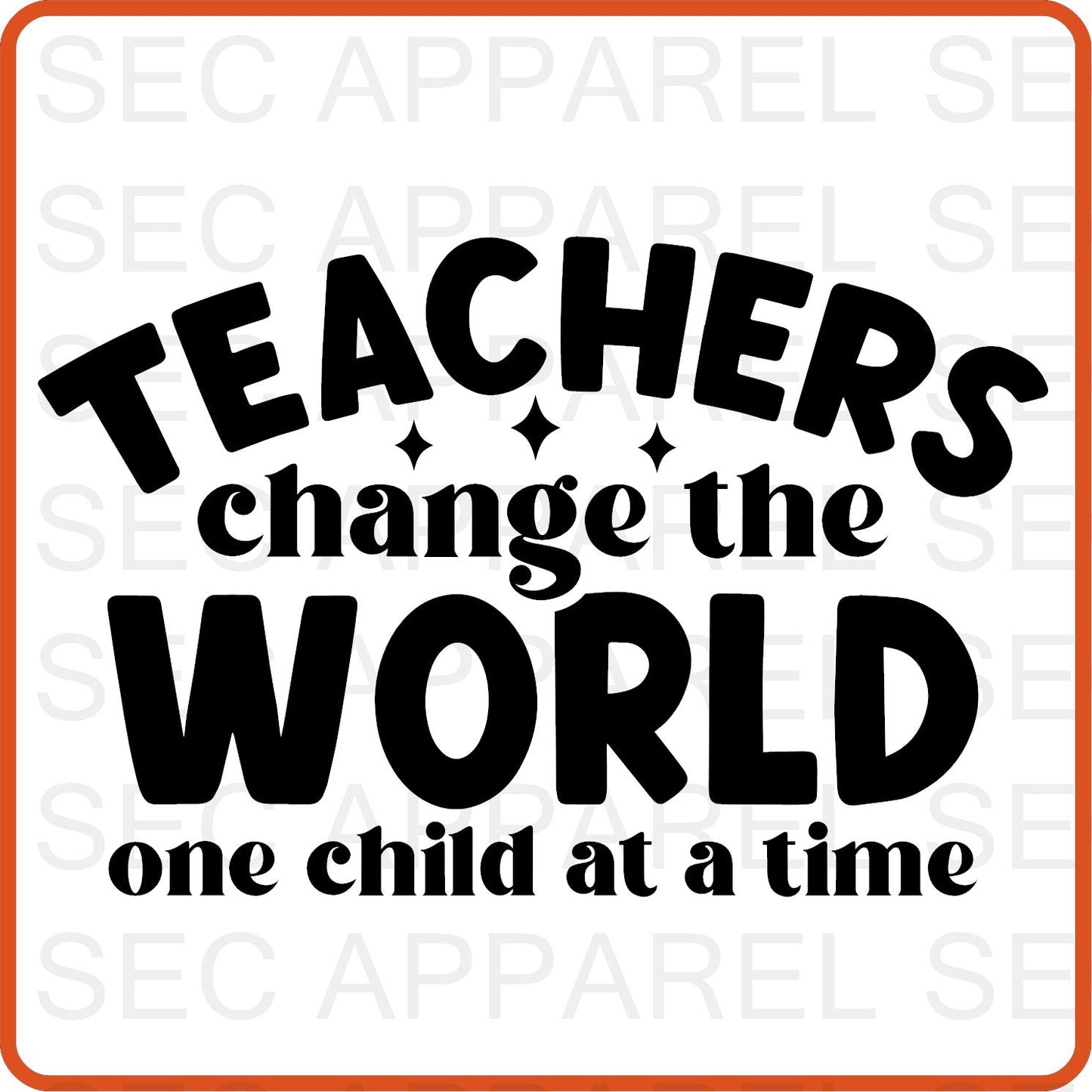 Teacher Iron On Decals Patches transfers vinyl for shirts, clothing | Professional| Teachers Change the World