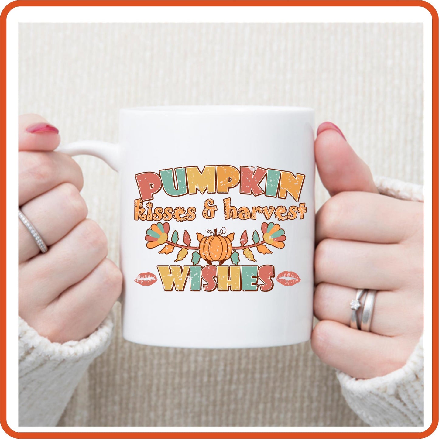 Thanksgiving Mugs -11oz Coffee Mug | Gift | SEC Apparel | Pumpkin Kisses and Harvest