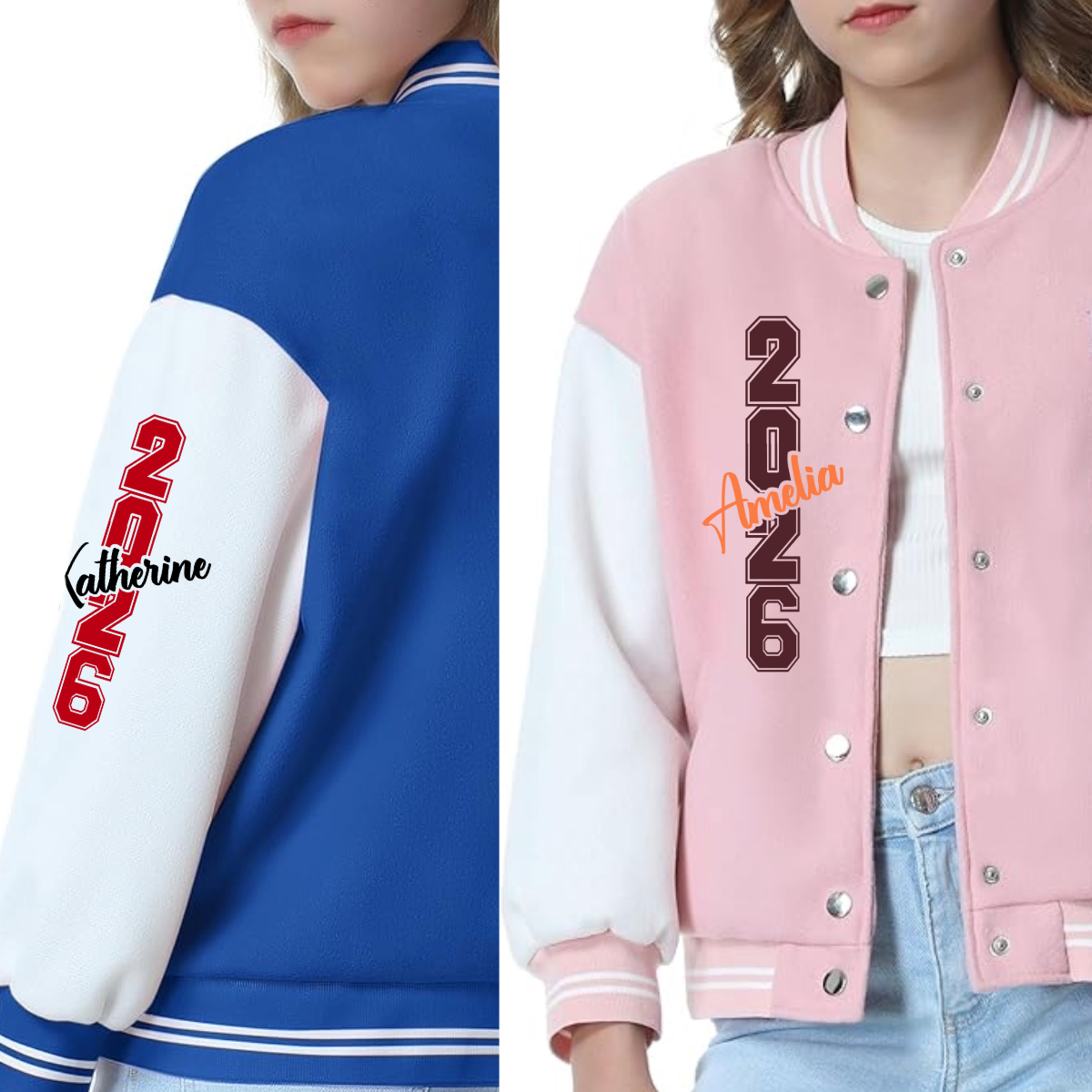 Senior 2026 Iron-On Patches | Custom Personalized with Name | Jeans, Sweatpants and Jackets