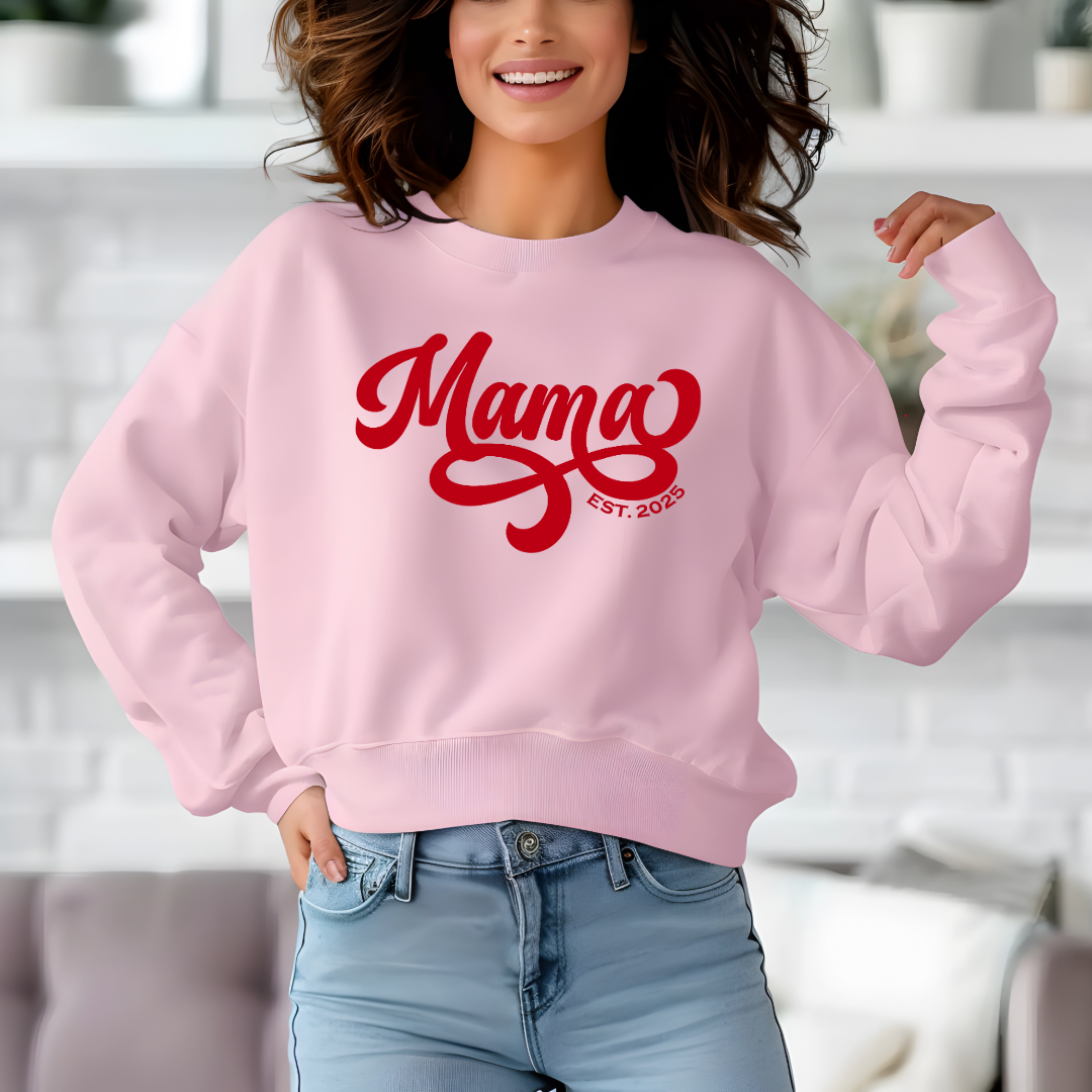 Mama Glitter Sweatshirt – Celebrate Motherhood in Sparkling Style
