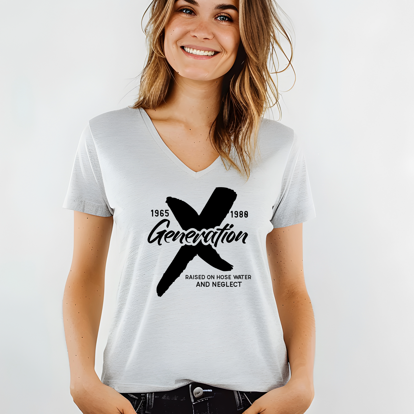 Generation X t-shirts | Crew neck | V Neck| Raised on hose water | SEC Apparel