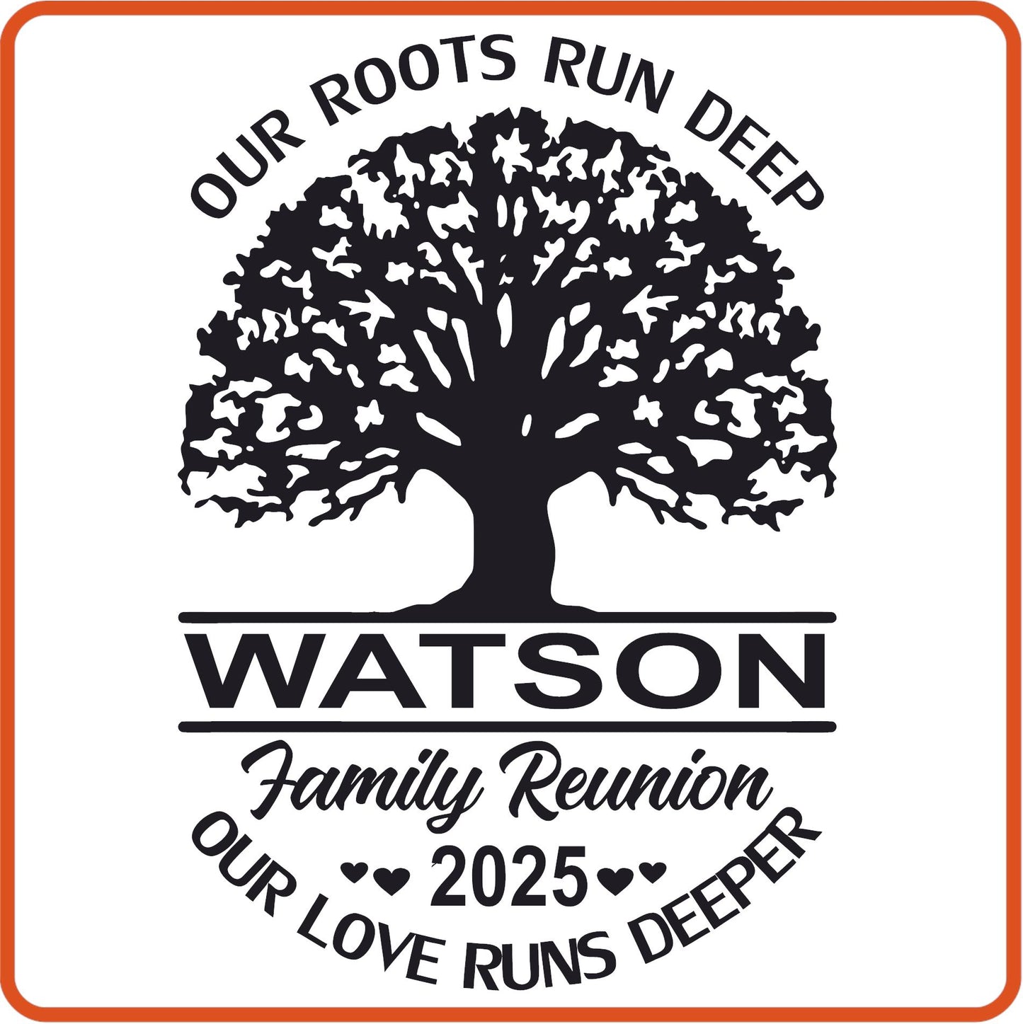Family Reunion Iron On Decals Patches transfers vinyl for shirts, clothing | Customized with Name