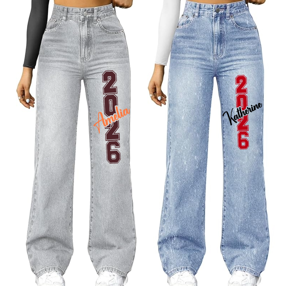 Senior 2026 Iron-On Patches | Custom Personalized with Name | Jeans, Sweatpants and Jackets