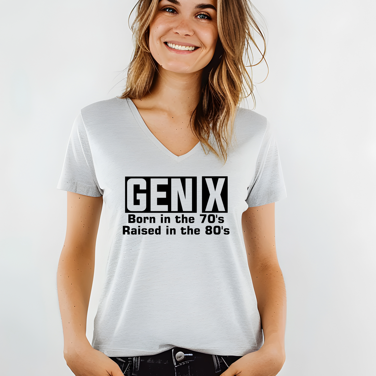 Generation X t-shirts | Crew neck | V Neck| Born in the 70s Raised in the 80s| SEC Apparel