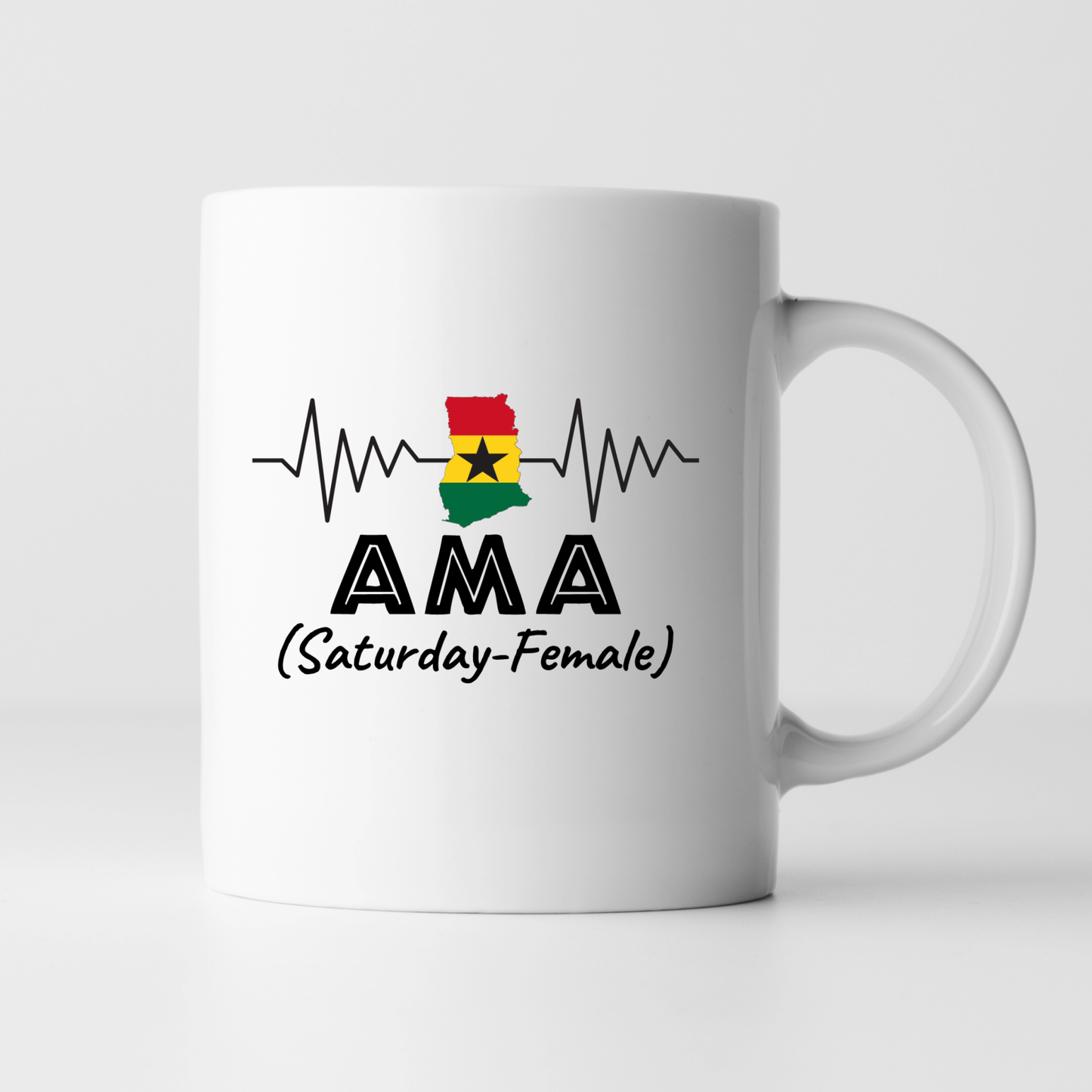African Mugs - 11oz Coffee Mug | Gifts | SEC Apparel | Ghana Name - Ama - secapparelonline