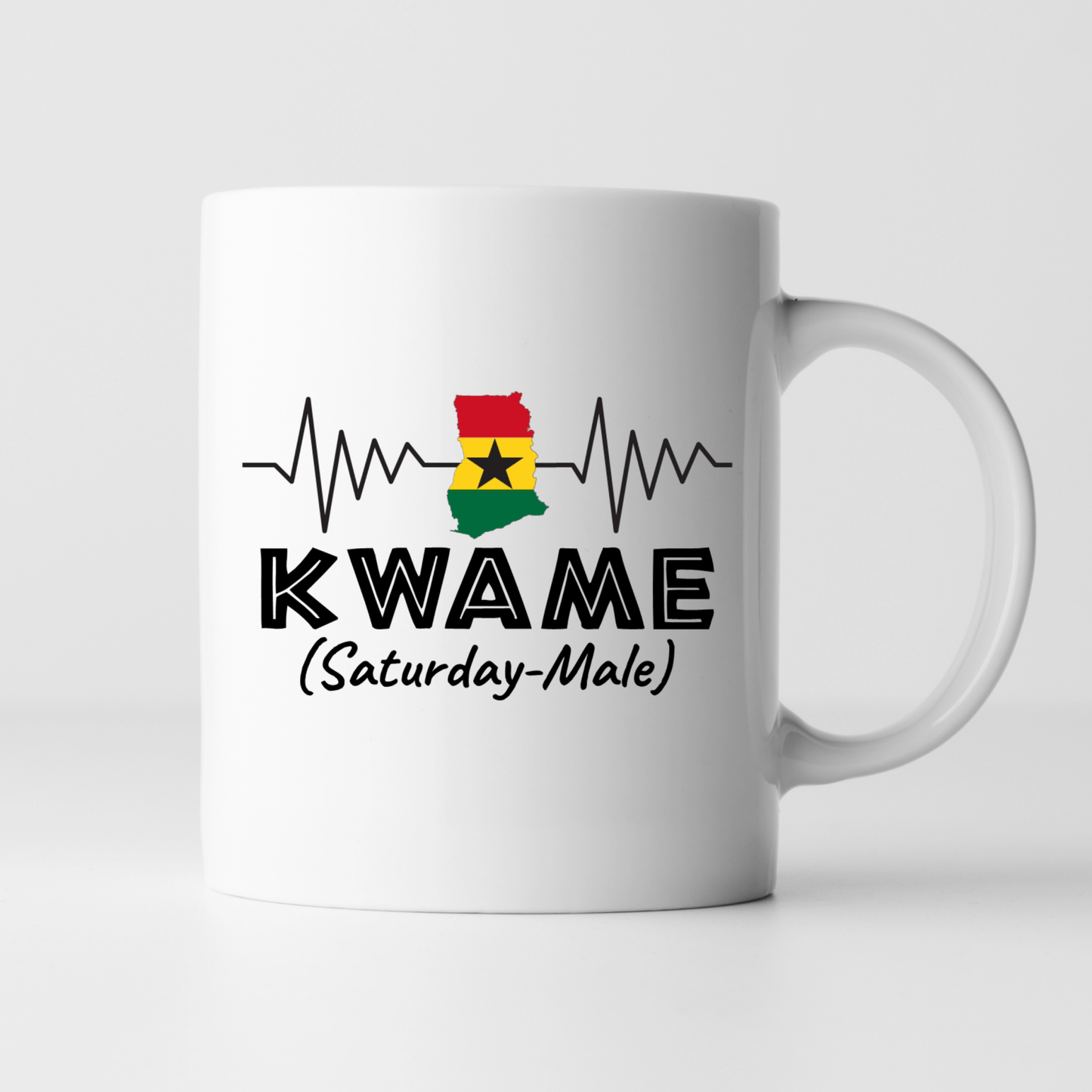 African Mugs - 11oz Coffee Mug | Gifts | SEC Apparel | Ghana Name - Kwame - secapparelonline