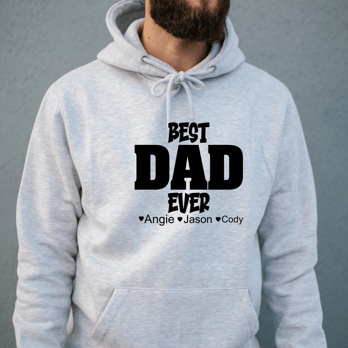 Best Dad Ever Shirt Hoodie Sweatshirt Personalized with kids names Fathers day - secapparelonline