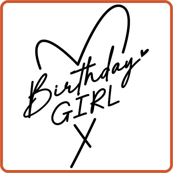 Birthday | Girl Iron On Transfers Decals Patches Vinyl for T Shirts Fabric Clothing - secapparelonline