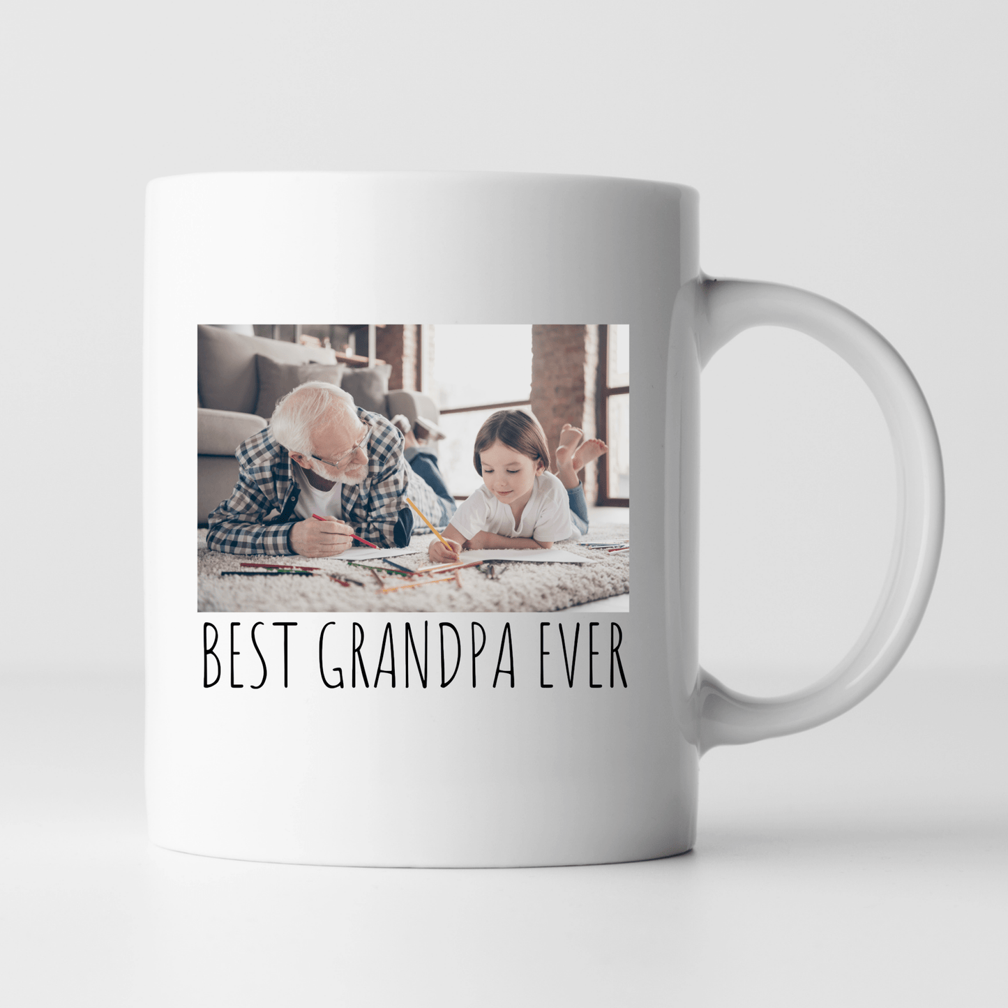 Custom Grandpa Fathers Day Mug Personalized With Picture Photo 11oz Cups Gifts by SEC Apparel - secapparelonline
