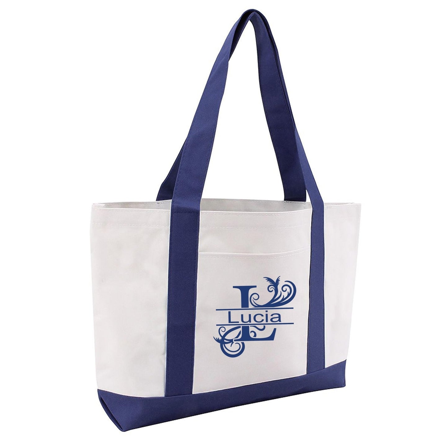 Custom Tote Bag Personalized with Name | Initial Monogram| SEC Apparel - secapparelonline