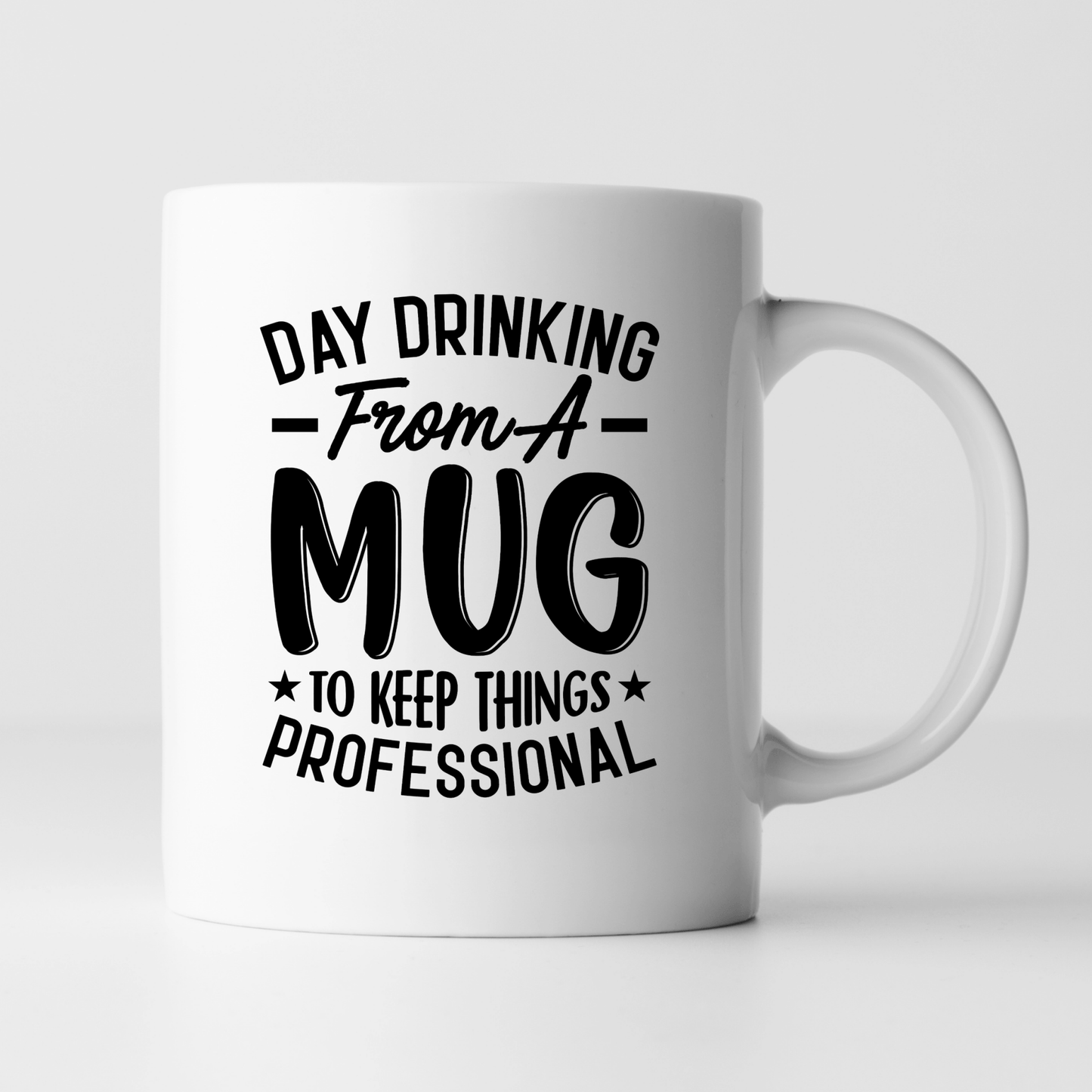 Day Drinking from a Mug to keep things professional | Funny Mugs - 11oz Coffee Mug | Gifts | SEC Apparel - secapparelonline