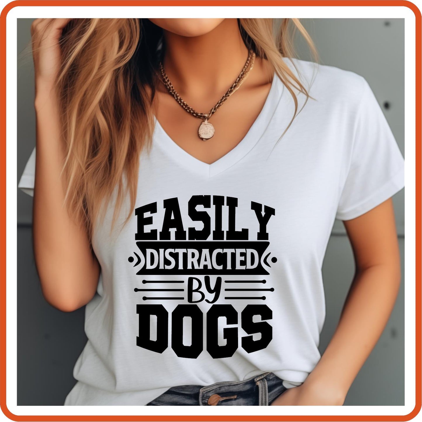 Dog Graphic T Shirt| Unisex | Pets Lover Shirts | Easily Distracted by Dogs - secapparelonline