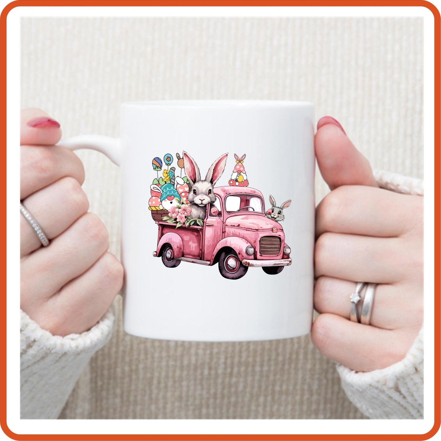 Easter Mugs - 11oz Coffee Mug | Gift | SEC Apparel | Easter Pickup Truck - secapparelonline