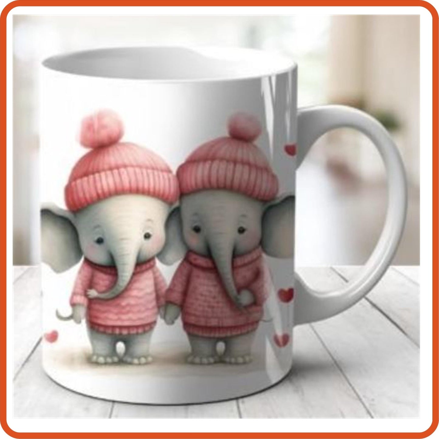 Elephants Couple Love Mug | Valentines Mugs - 11oz Mug by SEC Apparel - secapparelonline