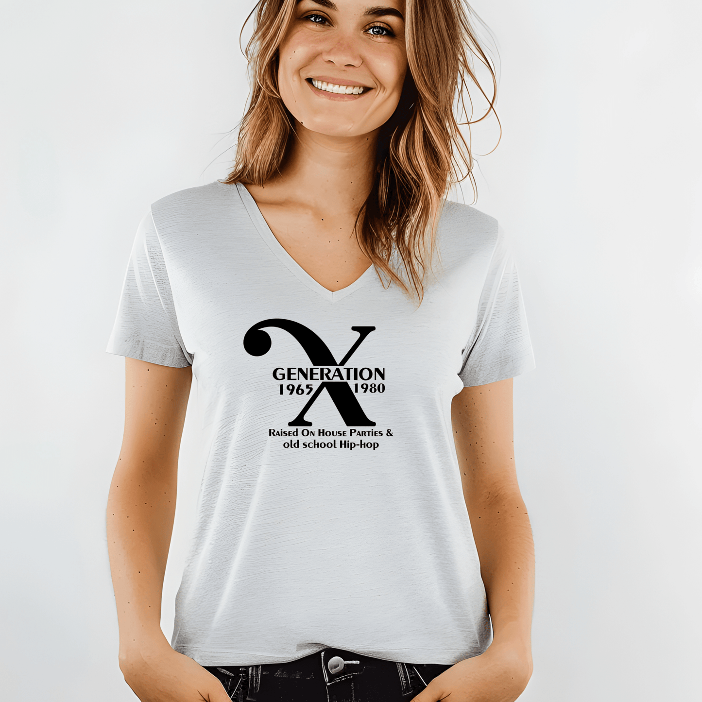 Generation X t-shirts | Crew neck | V Neck| Raised on House Parties | SEC Apparel - secapparelonline
