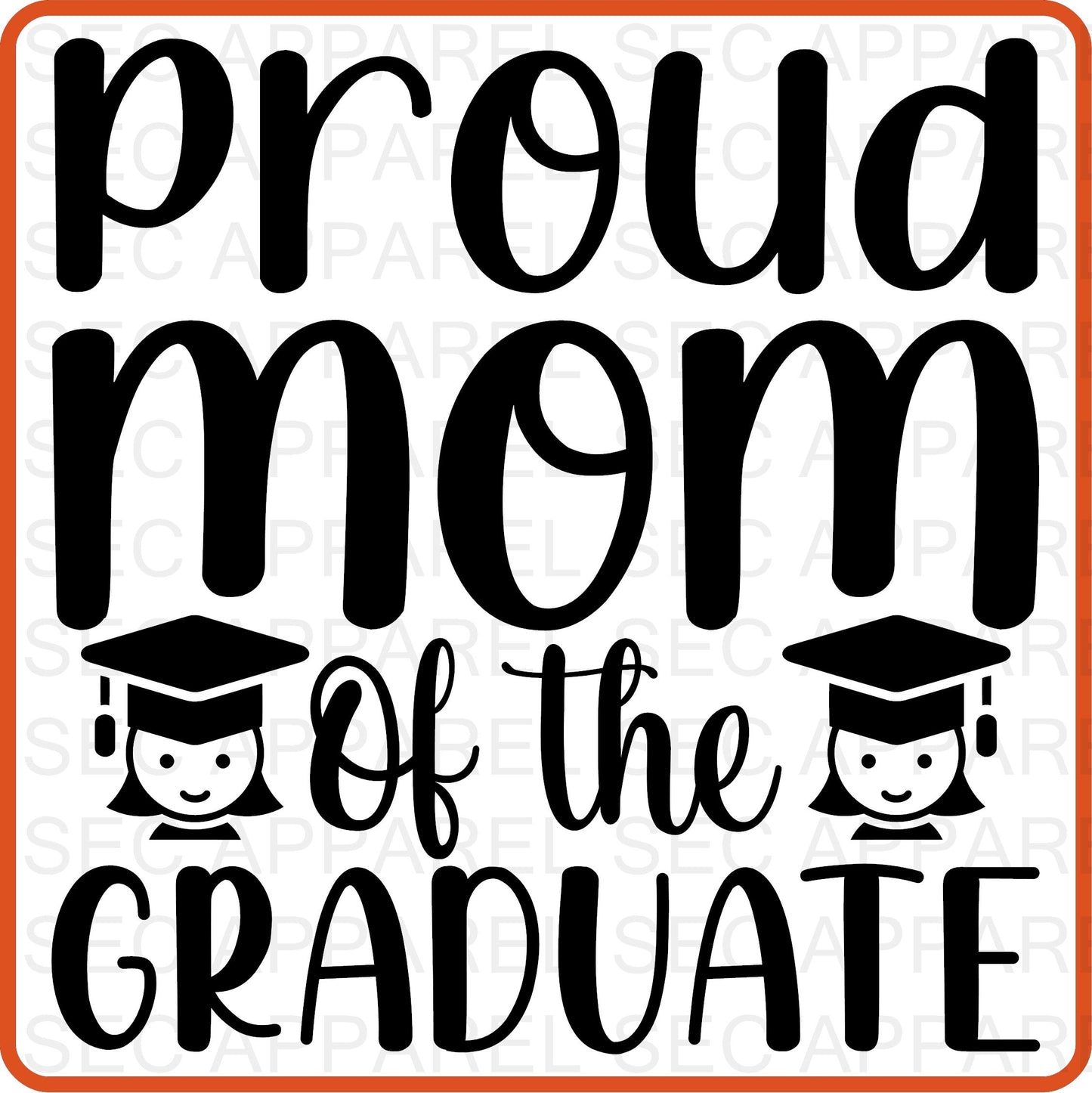 Graduation Iron On Transfers Decals Patches Vinyl for T Shirts Fabric Clothing | SEC Apparel| Proud Mom
