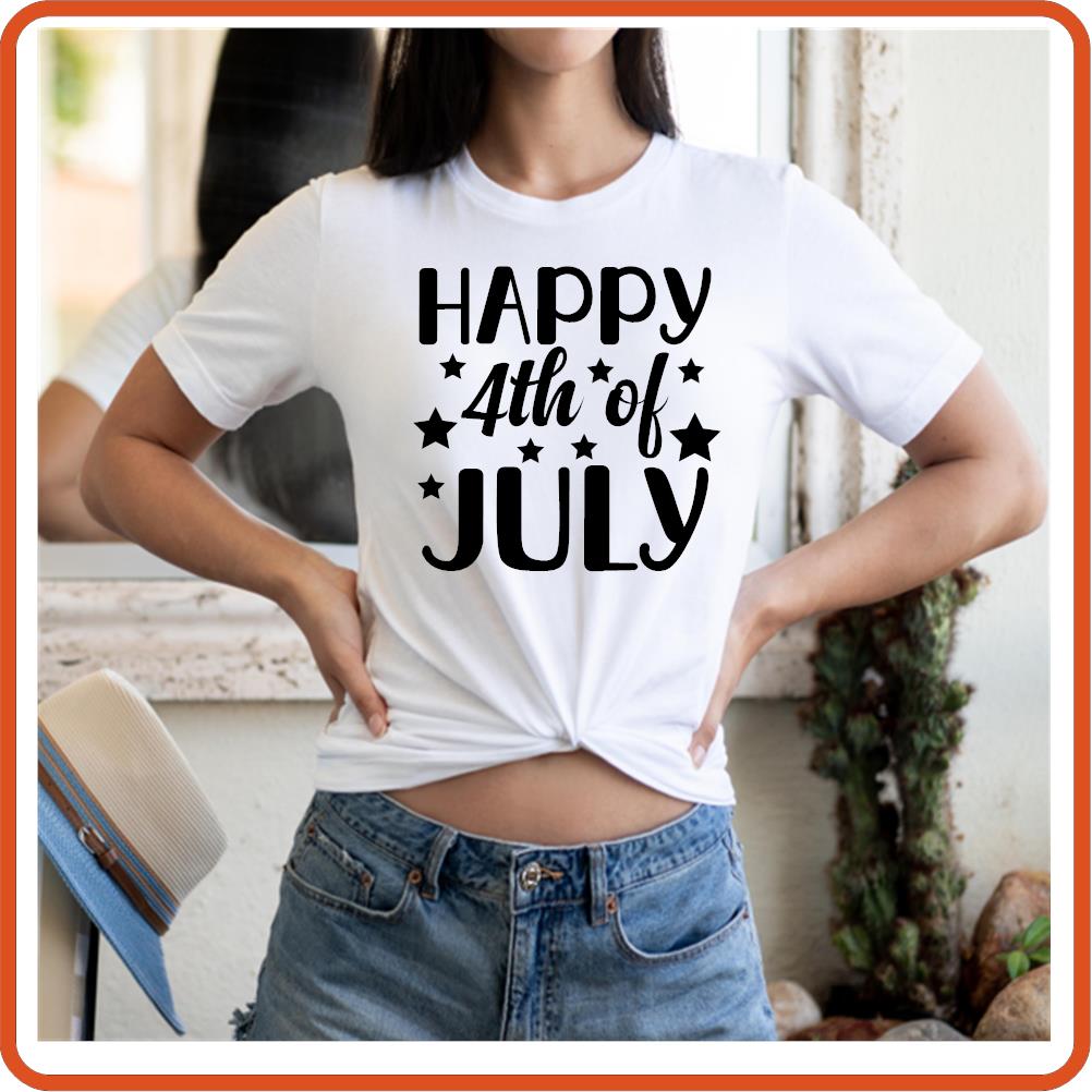 Happy 4th of July | 4th of July Iron On Decals by SEC Apparel - secapparelonline