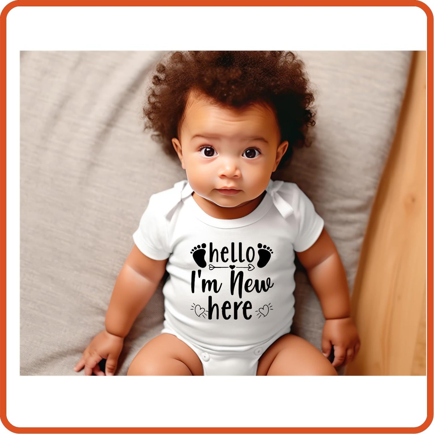 Hello I'm New Here | New Baby Shirt Bodysuit Onesies by SEC Apparel - secapparelonline