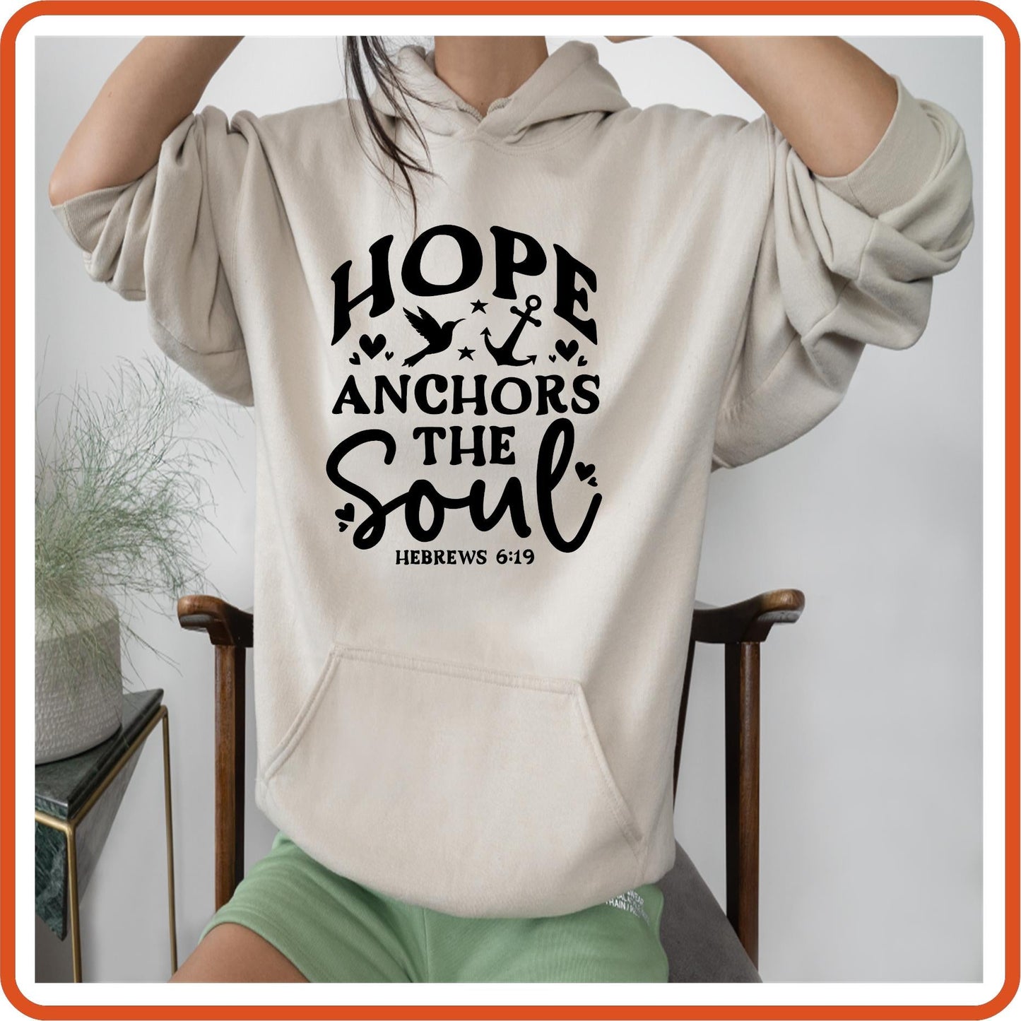 Hope Anchors the Soul | Bible | Religious Iron On Decals Patches by SEC Apparel - secapparelonline