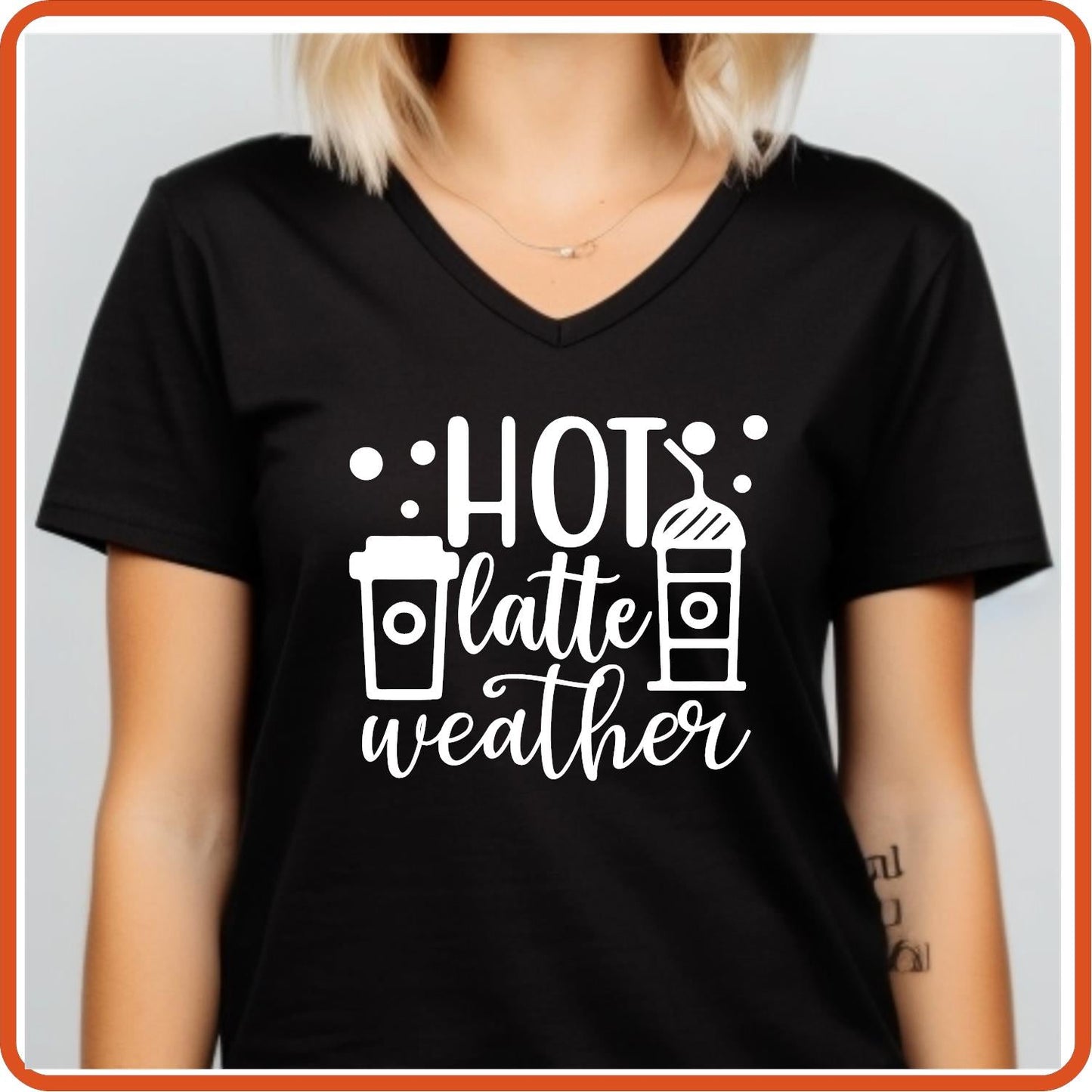 Hot Latte Weather | Fall Shirts | T-Shirts by SEC Apparel - secapparelonline