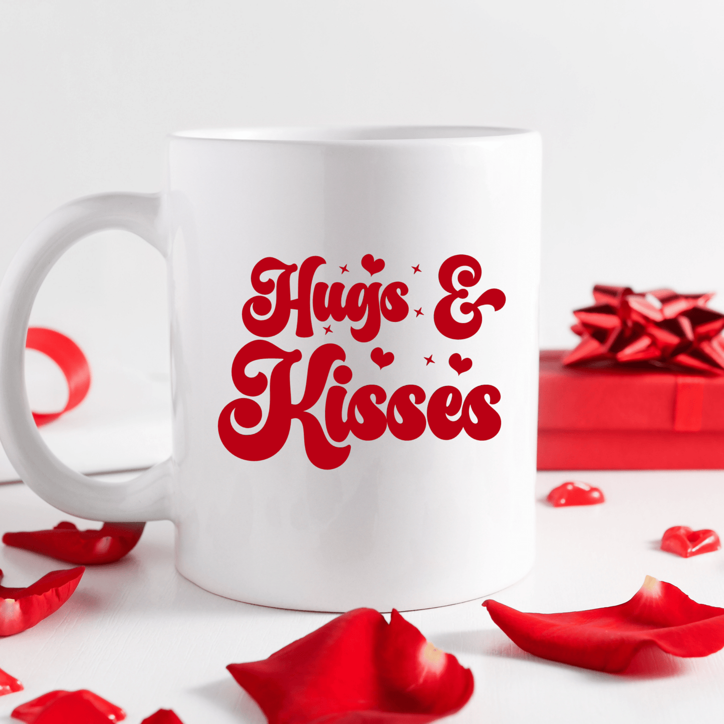 Hugs and Kisses Mug | Valentines Mugs - 11oz Mug by SEC Apparel - secapparelonline