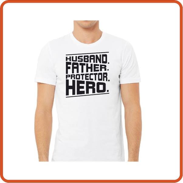 Husband Father Hero | Fathers Day Tshirt | SEC Apparel - secapparelonline