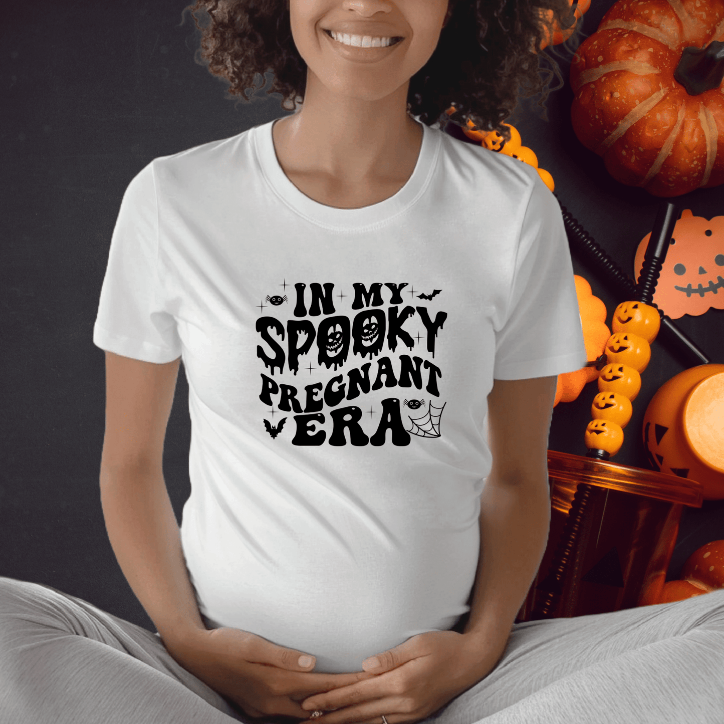 In My Spooky Pregnant Era Shirt | Crew neck | V Neck| Sweatshirt | Hoodie - secapparelonline