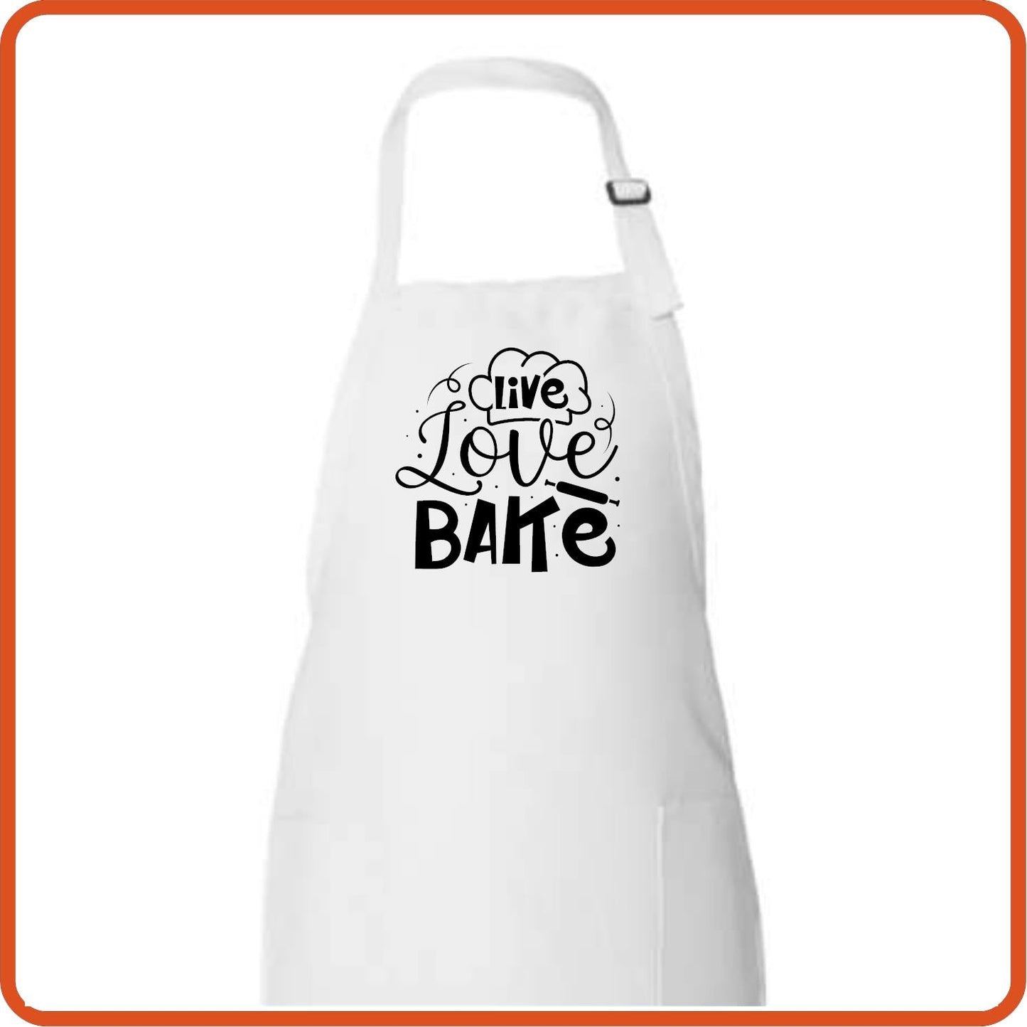 Live Love Bake Full Length Apron by SEC Apparel - secapparelonline