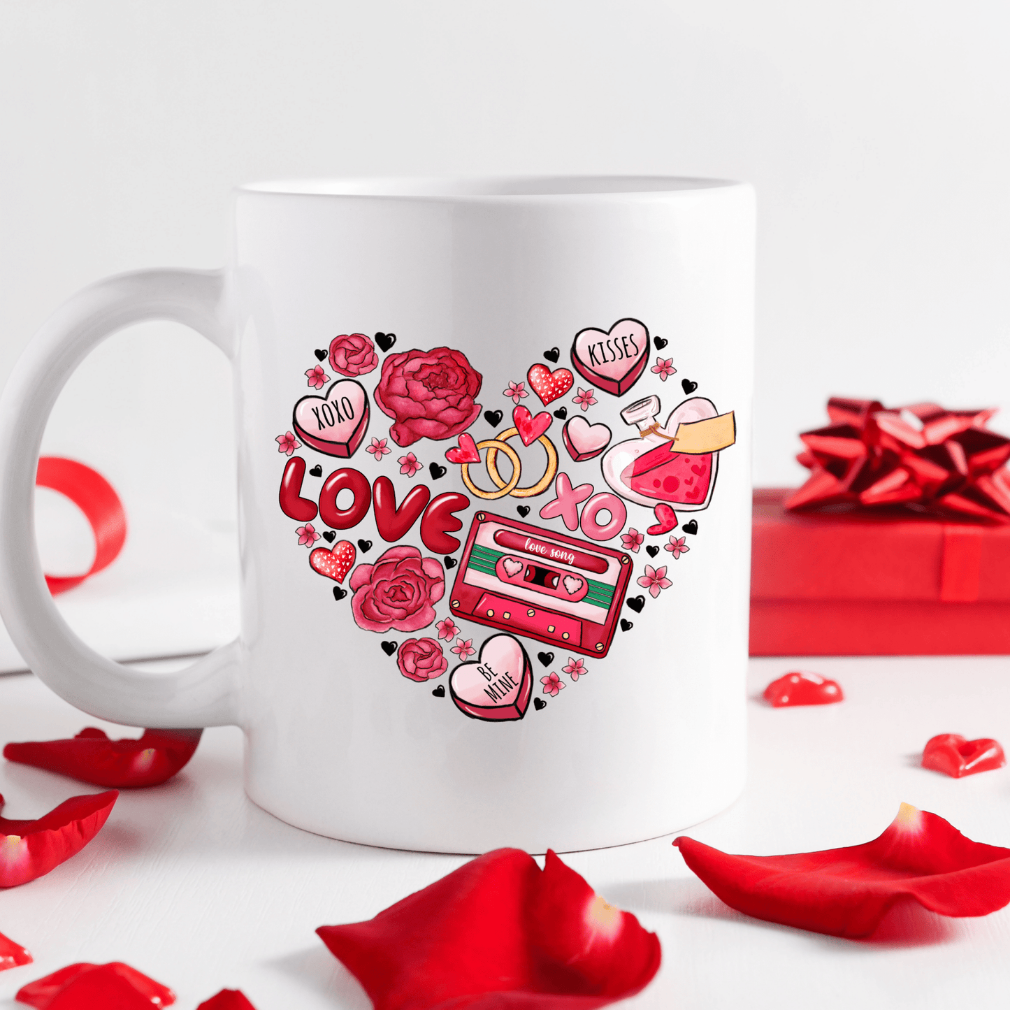 Love So Heart | Valentines Mugs - 11oz Coffee Mug | Gifts | SEC Apparel - secapparelonline