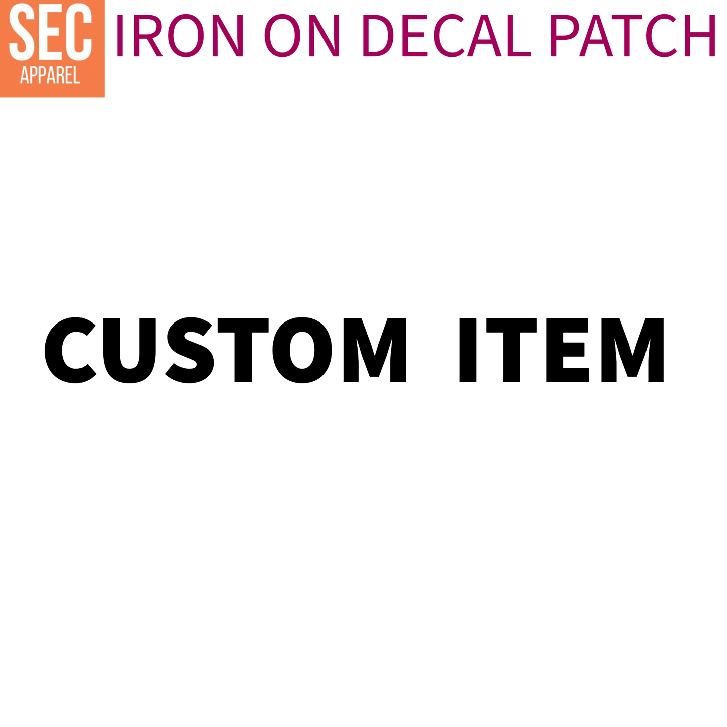 Memorial Custom Item - secapparelonline