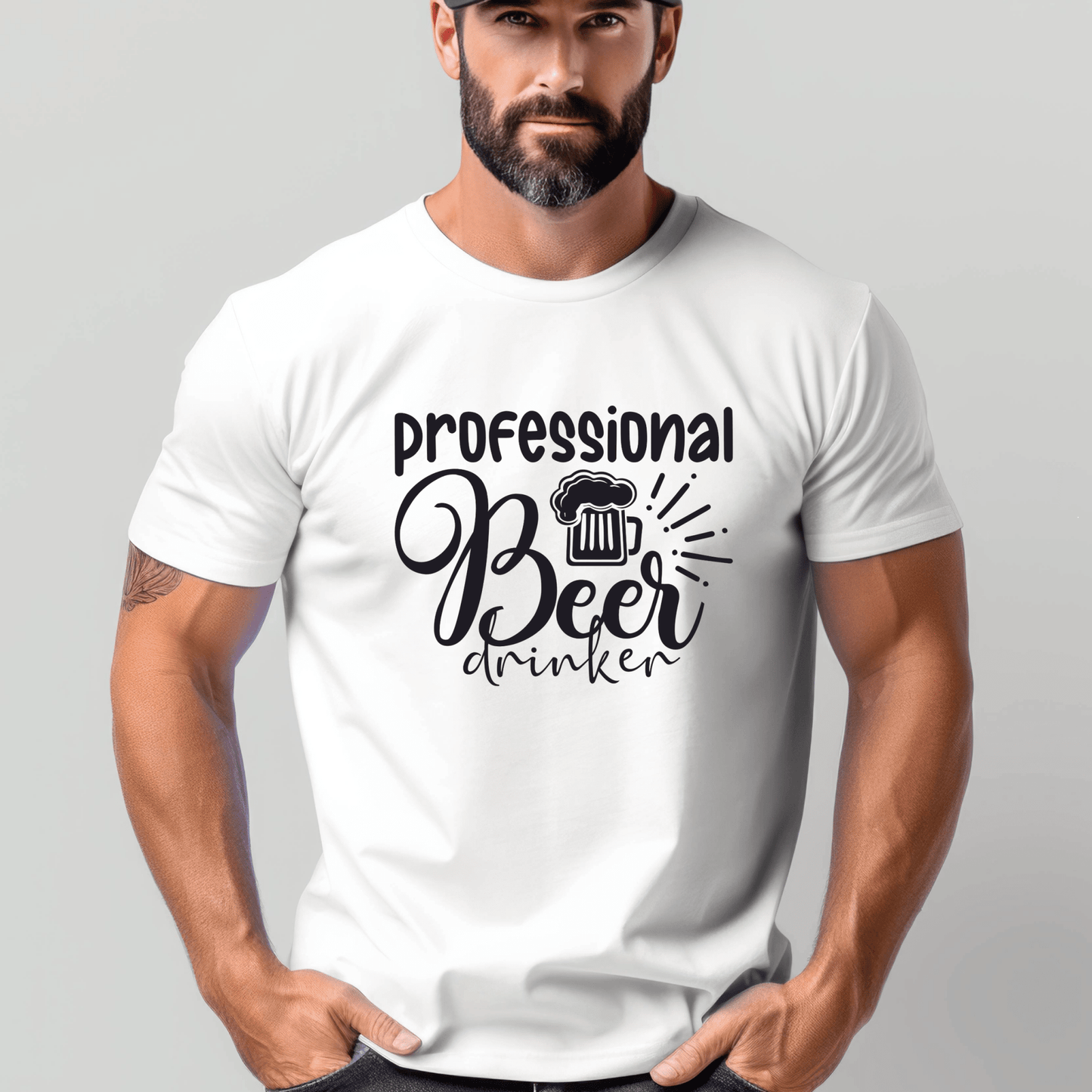 Oktoberfest Cheers! Professional Beer Drinker V - Neck or Crew Neck T-Shirt - Your Choice - secapparelonline