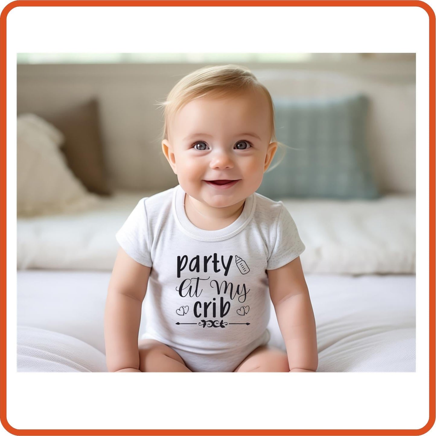 Party at My Crib | New Baby Shirt Bodysuit Onesies by SEC Apparel - secapparelonline