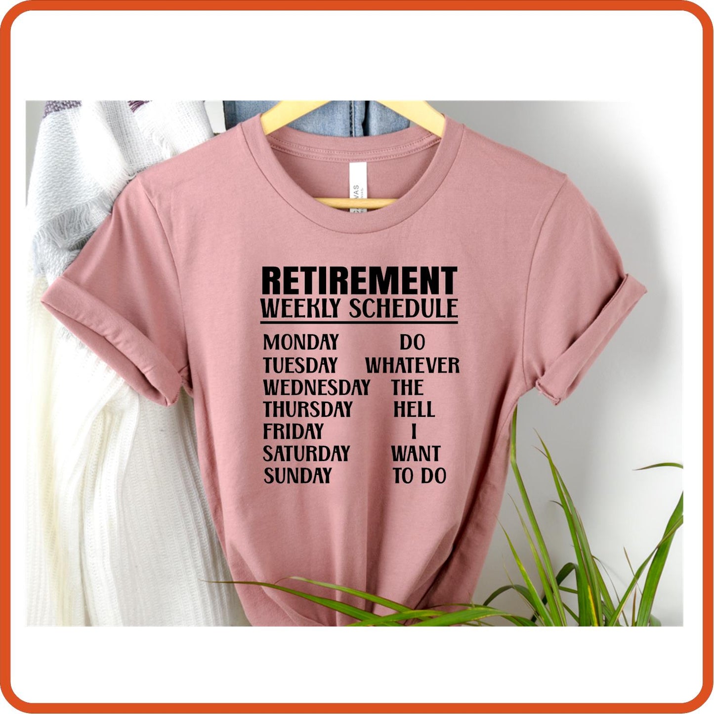 Retirement Weekly Schedule | Retirement Iron On Decals Patches by SEC Apparel - secapparelonline