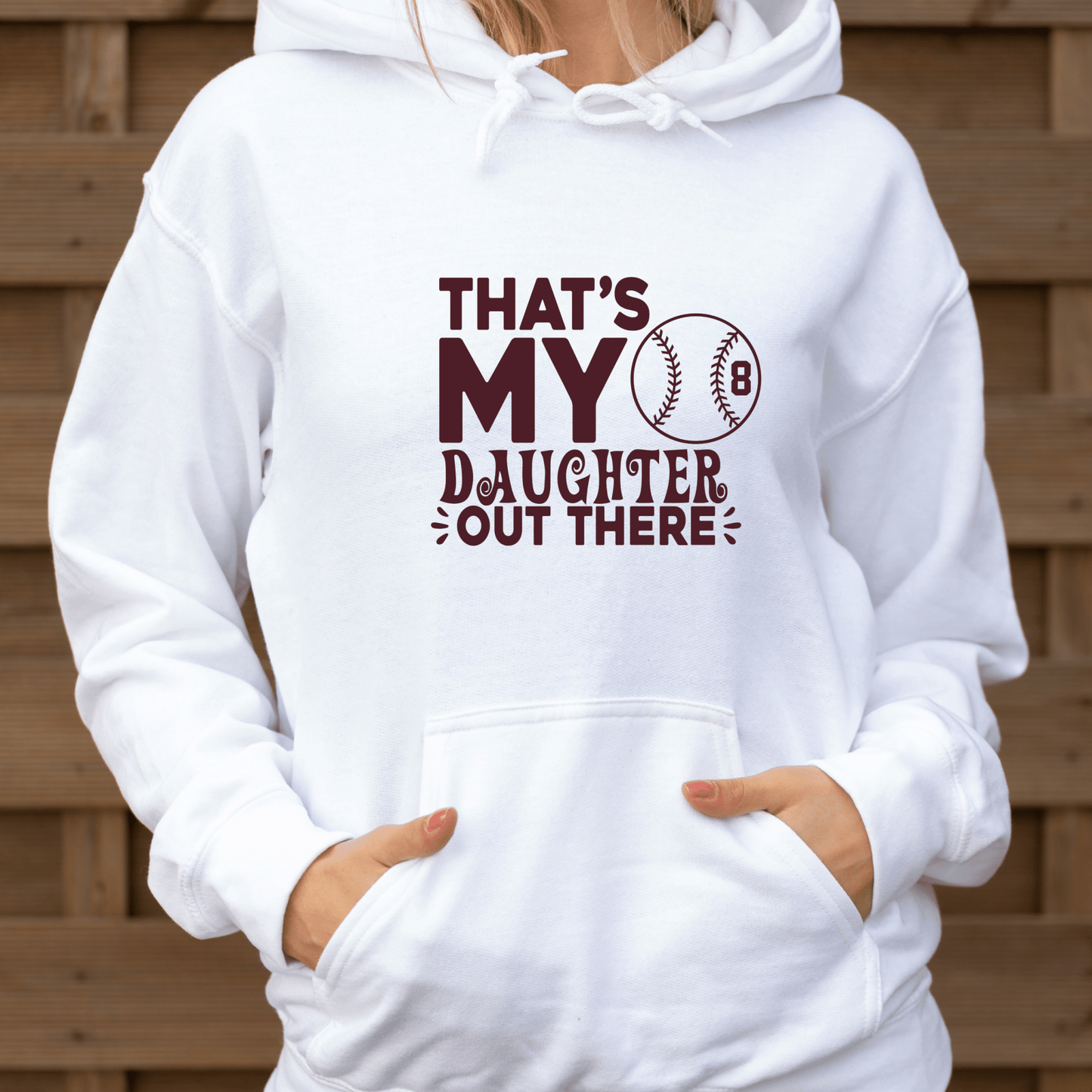 Softball Mom Shirt | Crew neck | V Neck| Sweatshirt | Hoodie | Thats my daughter out there - secapparelonline