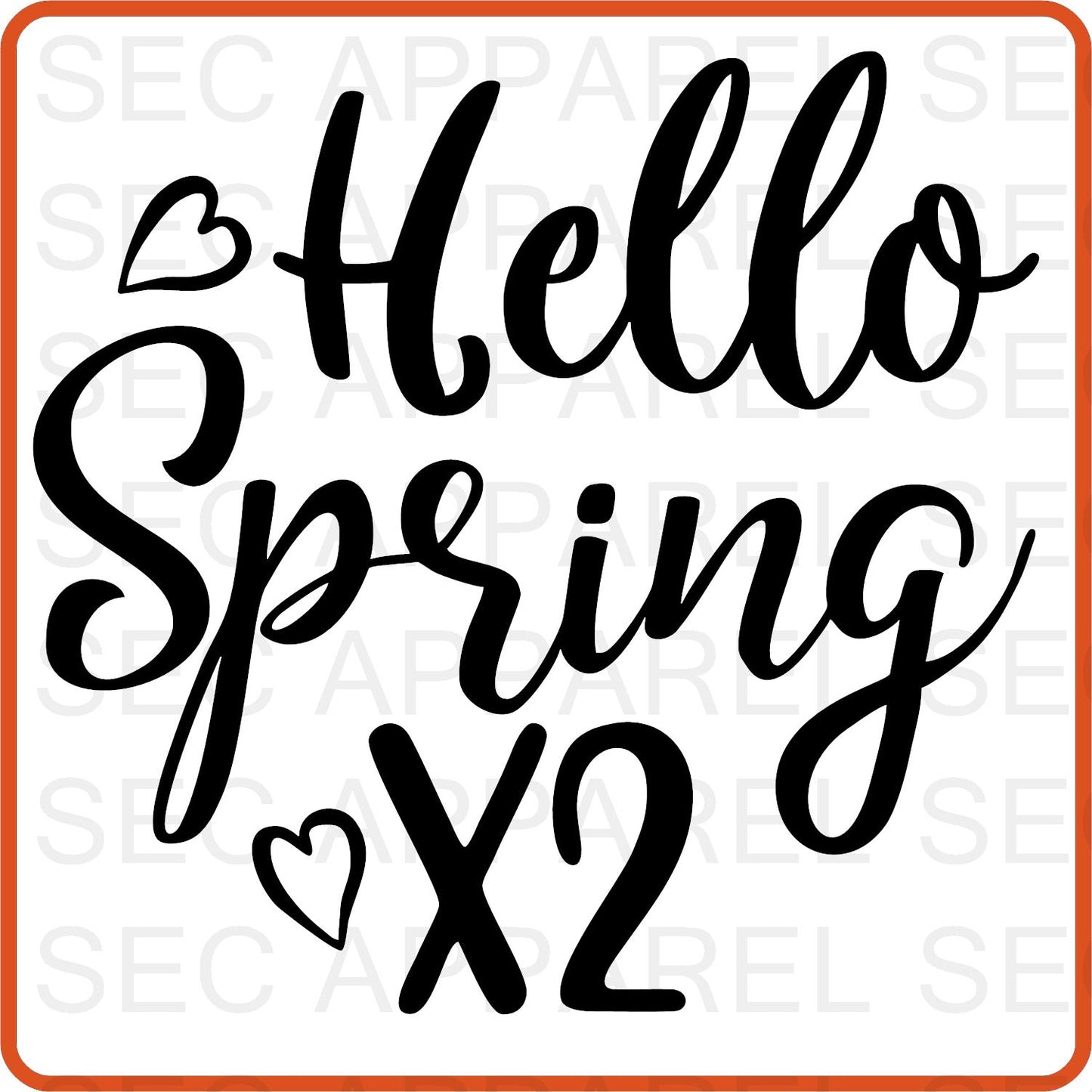 Spring Iron On Decals Patches transfers vinyl for shirts, clothing | Hello Spring