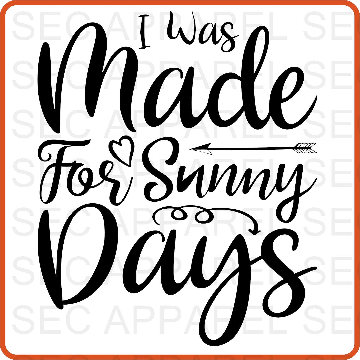 Spring Iron On Decals Patches transfers vinyl for shirts, clothing | I Was Made for Sunny Days