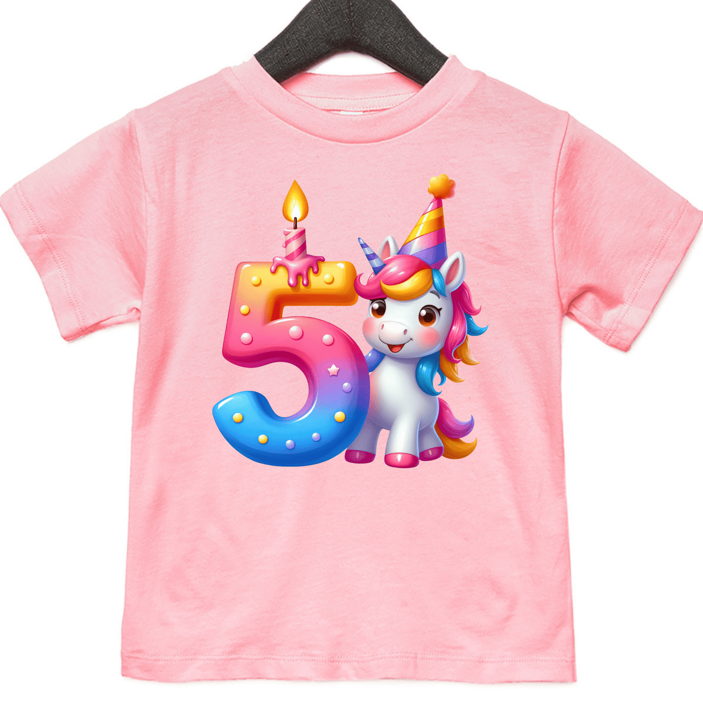 Unicorn Birthday Shirts for Toddler Girls Birthday Party - Choose from 1 to 5yrs - secapparelonline