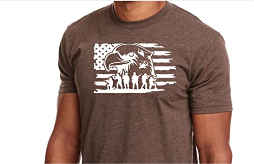 SEC Apparel American Flag Soldier Iron On Patches Decals Transfers Applique Letters for t Shirts Fabric Clothing | - secapparelonline