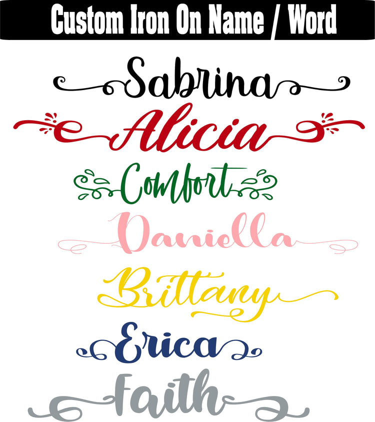 Personalized Names - secapparelonline