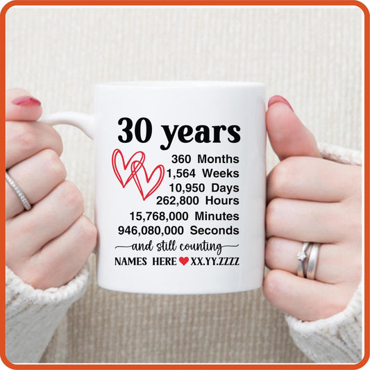 30th Wedding Anniversary | Anniversary Mug - 11oz Coffee Mug by SEC Apparel - secapparelonline