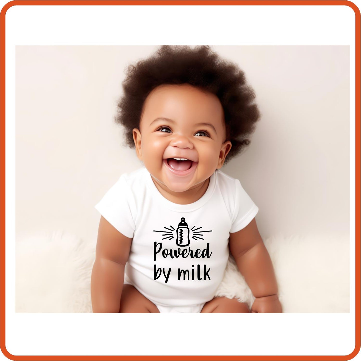 Powered By Milk | New Baby Shirt Bodysuit Onesies by SEC Apparel