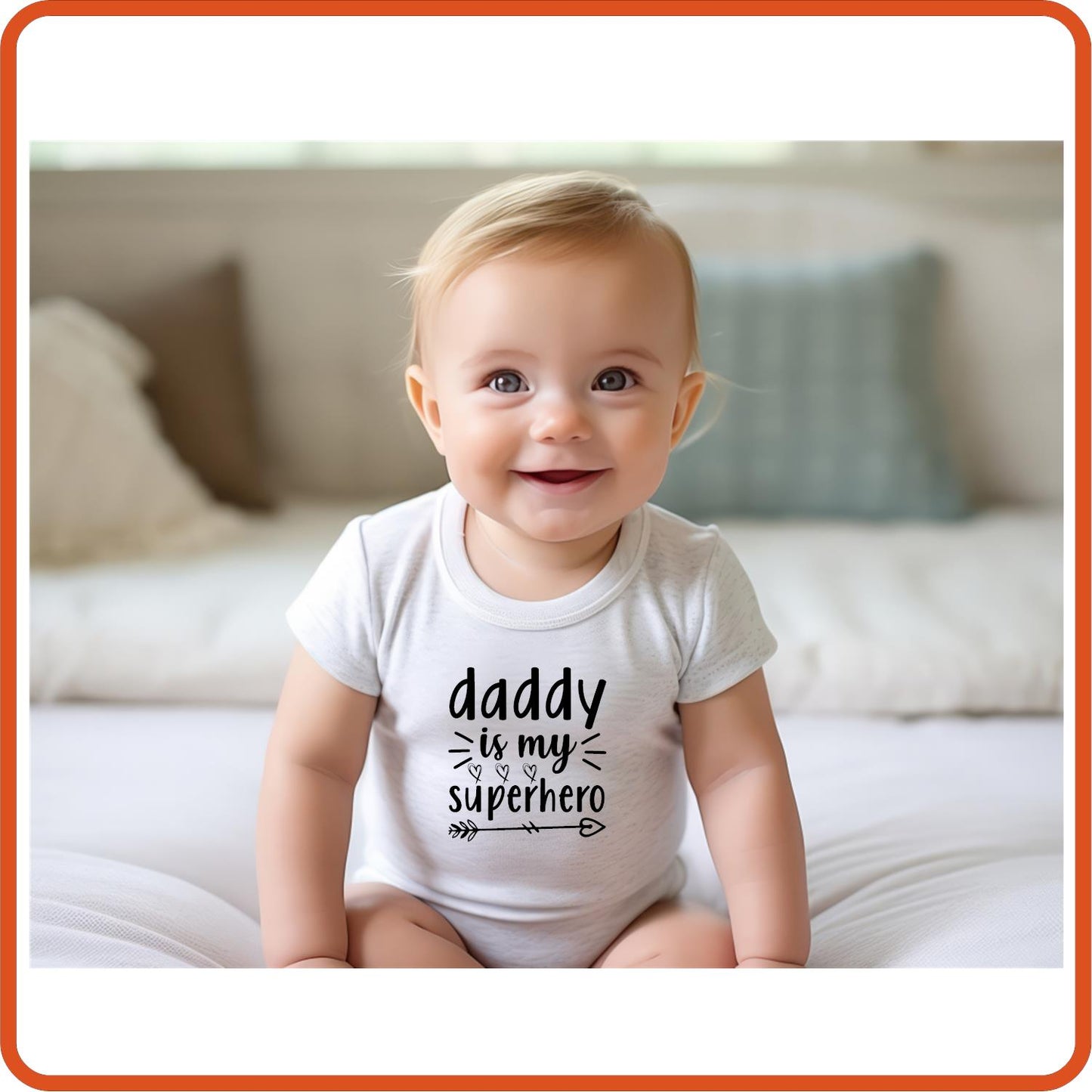 Daddy is my Superhero | New Baby Shirt Bodysuit Onesies by SEC Apparel