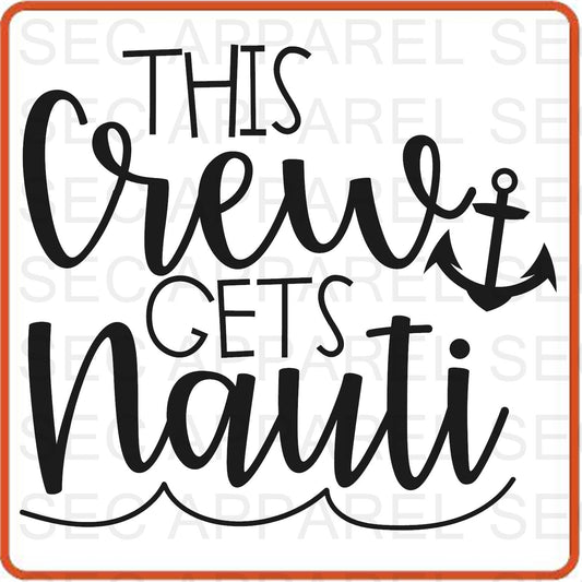 Cruise Vacation Iron On Decals Patches transfers vinyl  for shirts, clothing | This Crew Gets Nauti