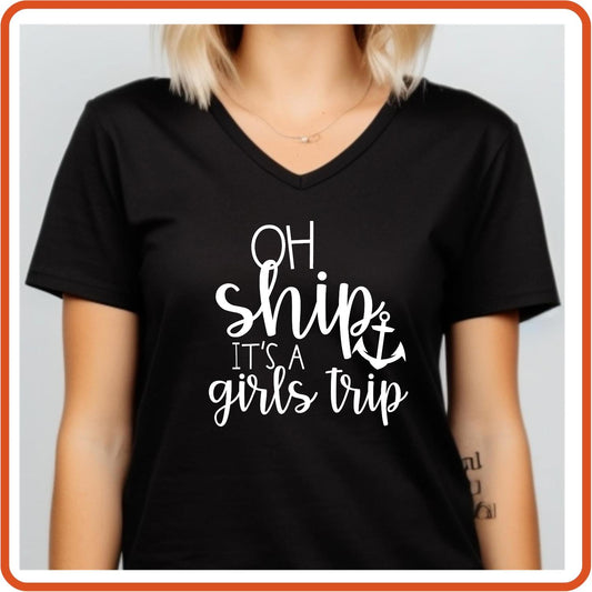 Oh Ship It's a Girls Trip Graphic T Shirt| Unisex | Vacation Shirts | SEC Apparel